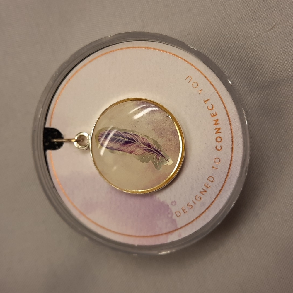 NWT, Alex and Ani Art Infusion Feather Charm